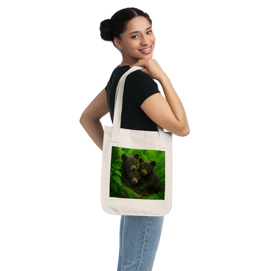 Eco-Friendly Bear Cubs Canvas Tote Bag - Perfect for Nature Lovers