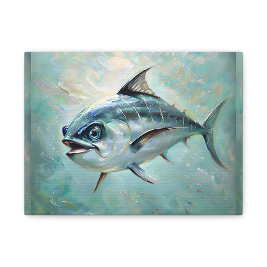 Fish-Themed Wall Art, Coastal Decor, Ocean Lover's Gift, Canvas Artwork, Nautical Home Decor