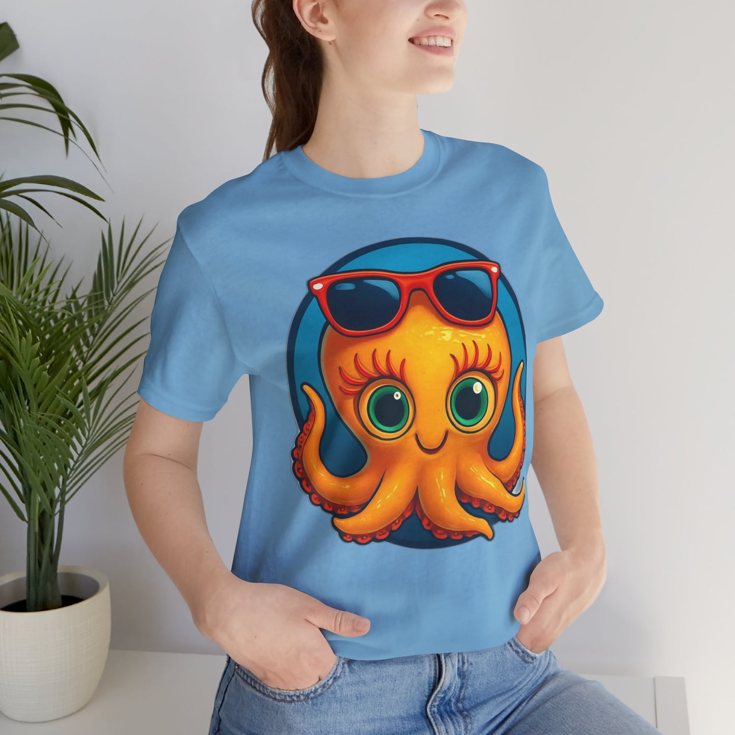 Cool Octopus Graphic Tee - Fun Unisex Jersey Short Sleeve T-Shirt