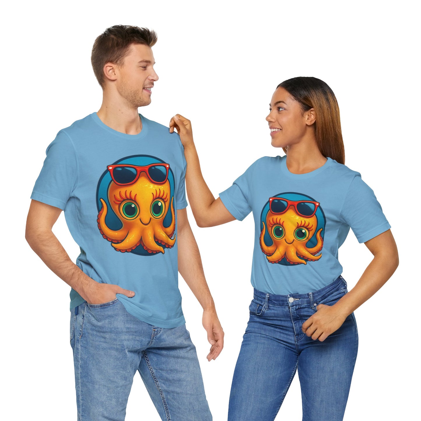 Cool Octopus Graphic Tee - Fun Unisex Jersey Short Sleeve T-Shirt
