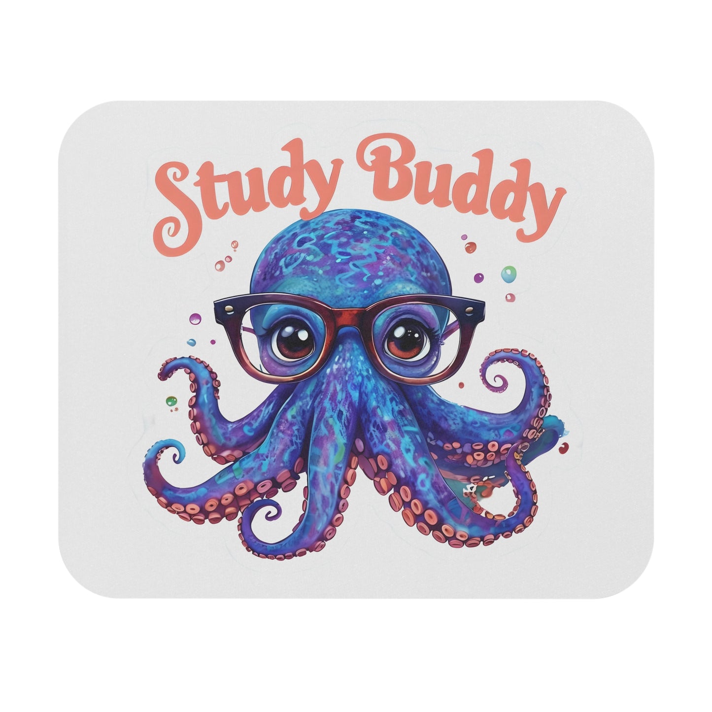 Cute Octopus Study Buddy Mouse Pad - Colorful Desk Accessory for Students