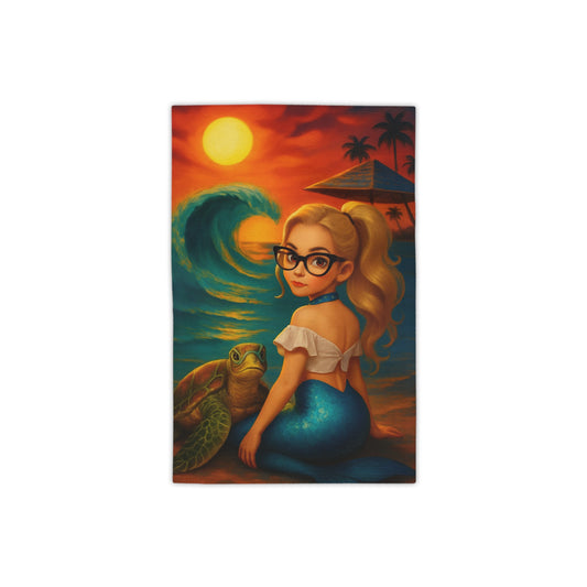 Whimsical Mermaid Beach Towel, Fun Poolside Accessory, Beach Day Essentials, Summer Fun Gift, Colorful Vacation Decor