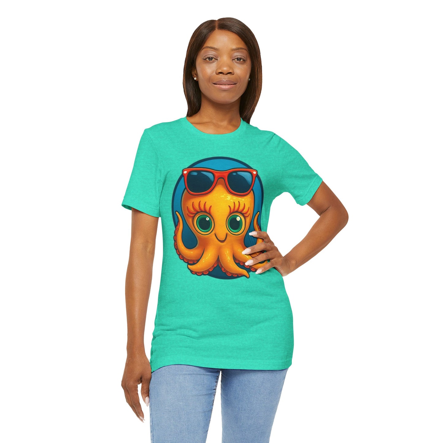 Cool Octopus Graphic Tee - Fun Unisex Jersey Short Sleeve T-Shirt