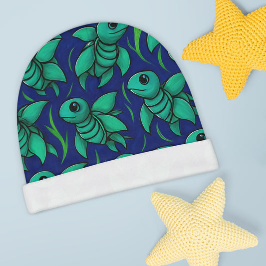 Cute Sea Turtle Baby Beanie - Adorable Infant Winter Hat
