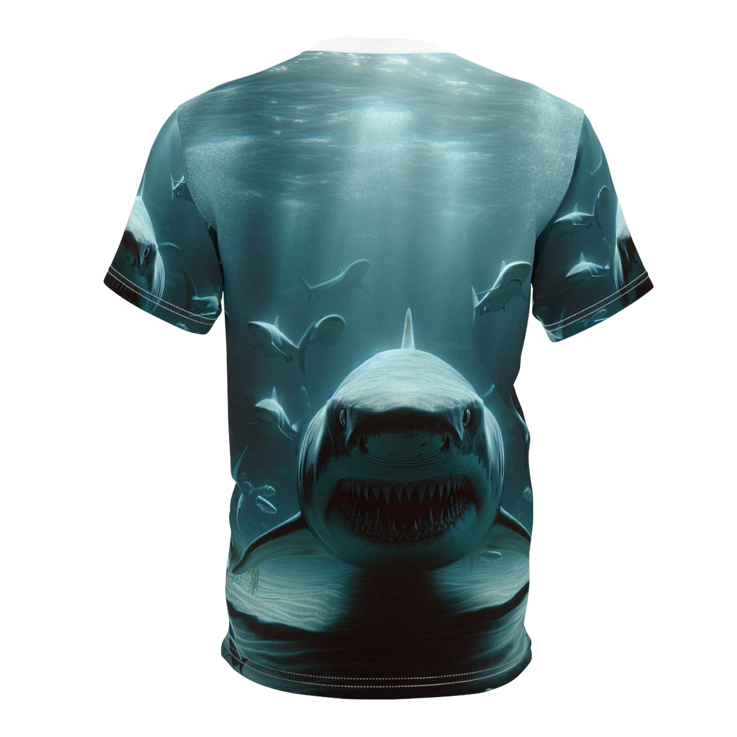 Shark Graphic Unisex Tee, Ocean Vibes Shirt, Casual Summer Wear, Beach Party T-Shirt, Gift for Shark Lovers, Unique Art Apparel