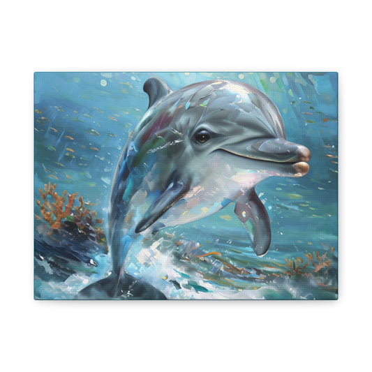 Dolphin Art Print, Nautical Home Decor, Ocean Wall Art, Animal Lover Gift, Coastal Wall Decor, Marine Life Artwork