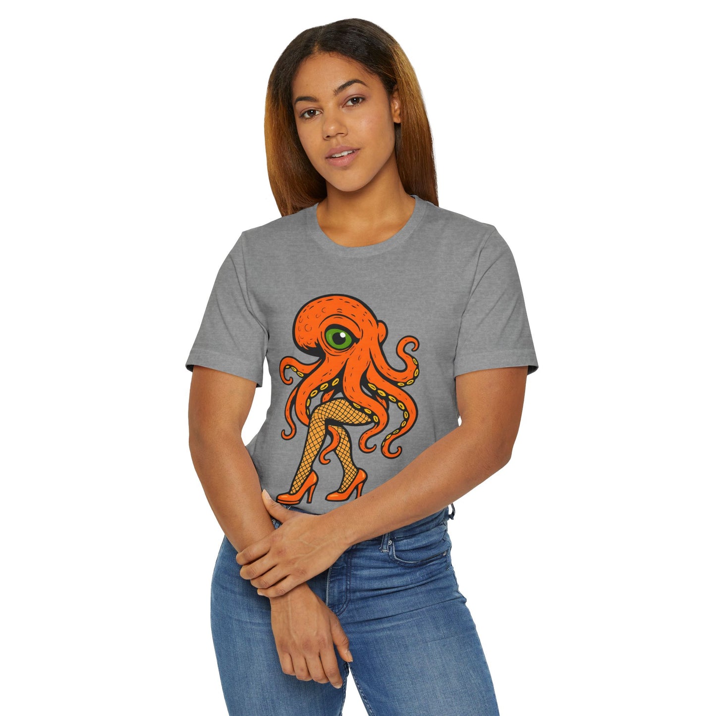 Whimsical Octopus Graphic T-Shirt - Fun Unisex Jersey Tee for Sea Lovers