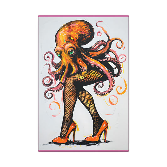 Whimsical Octopus Canvas Art, Unique Home Decor, Ocean Lover Gift, Nautical Theme Wall Art, Quirky Art Piece